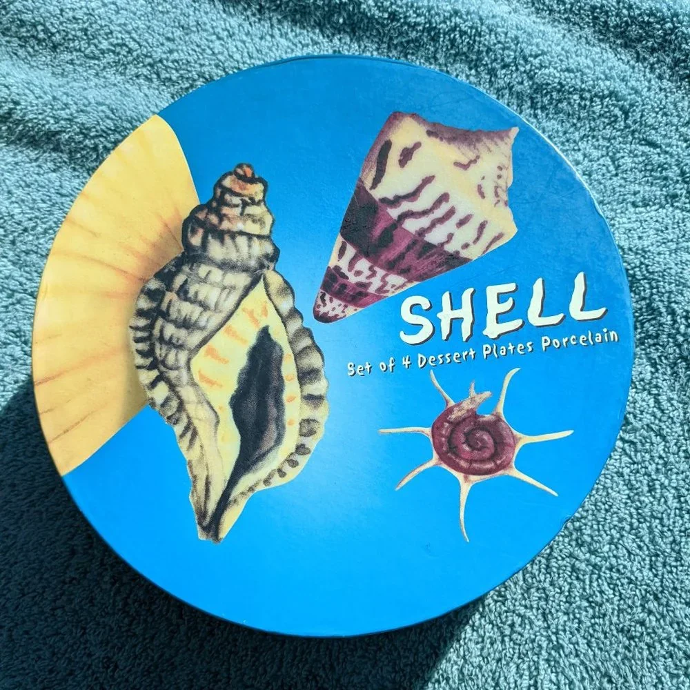 Shell Dessert Plates, Set / 4 - New In Box - Picture 1 of 9